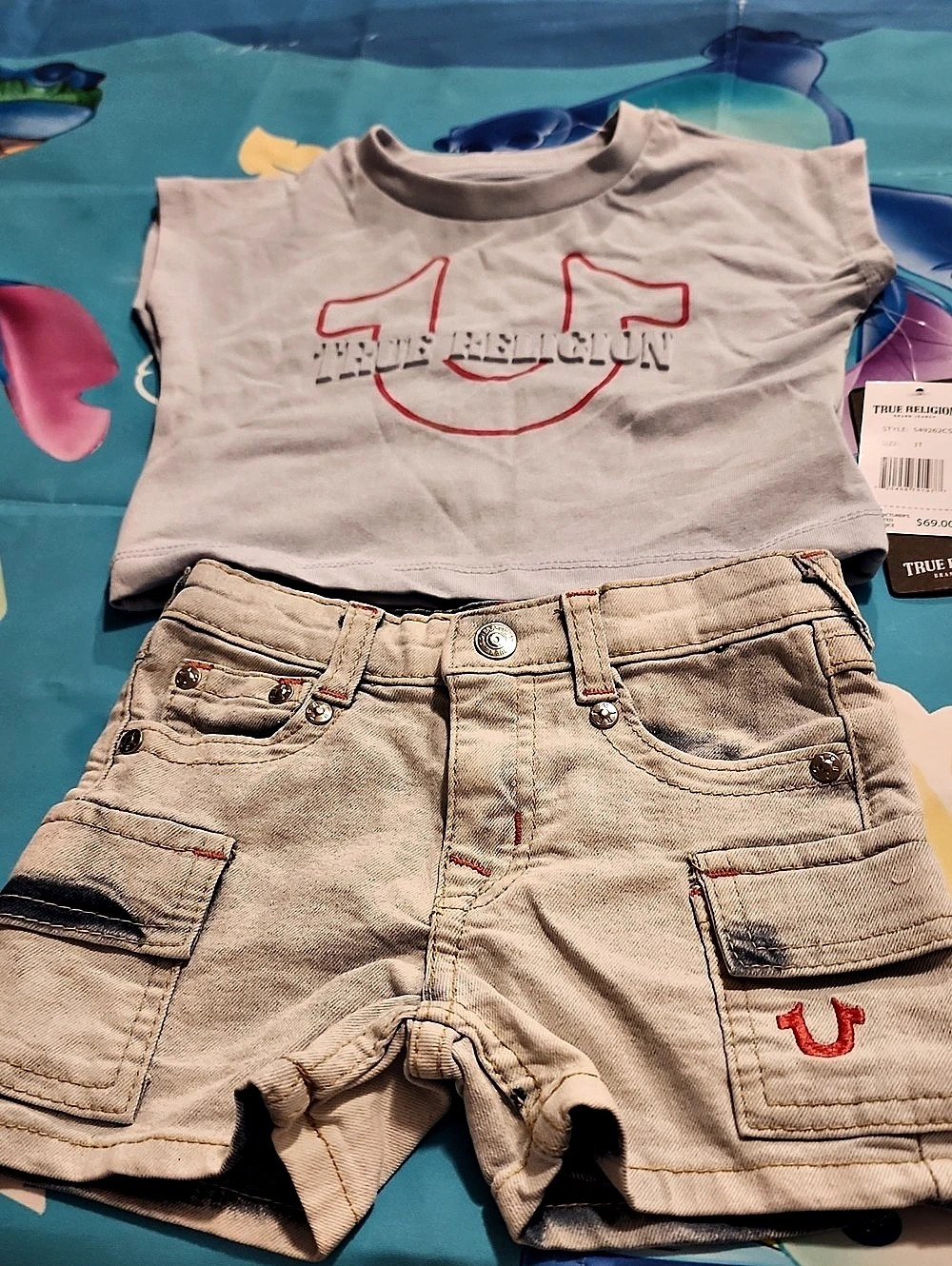 True Religion Brand Jeans cargo shorts set Cargo Shorts Set Girls 3T NWT